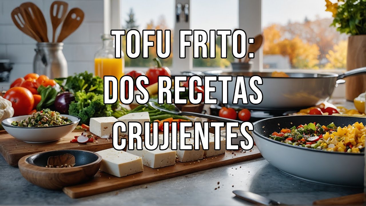 🍽️ Tofu frito, dos formas, ¡crujiente y delicioso! 🍽️