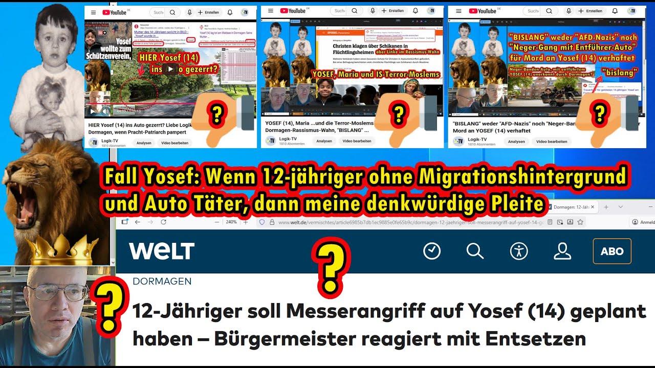 Fall YOSEF (14): WENN 12-j&auml;hriger ohne Migrationshintergrund und Auto Alleint&auml;ter, dann meine Pleite