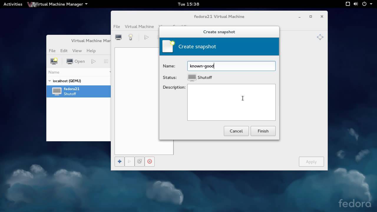 Using Snapshots in Virtual Machine Manager
