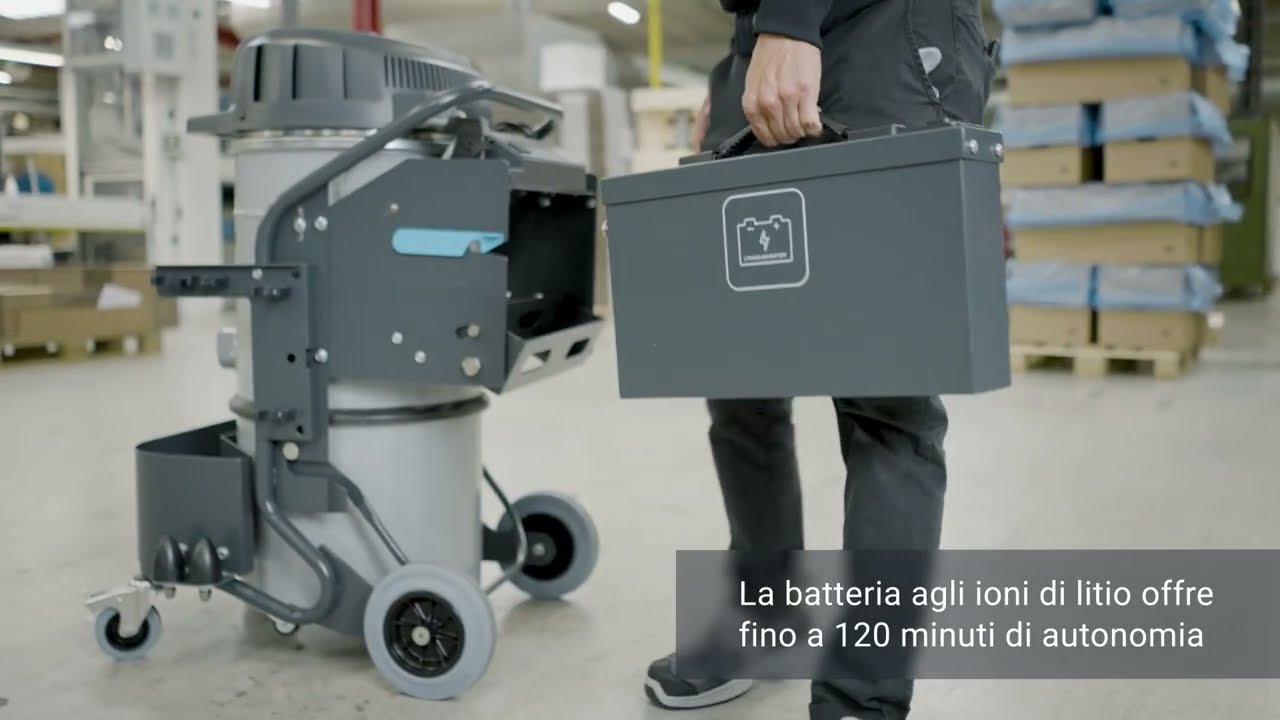 Aspiratore Industriale VHB120 a Batteria: Presentazione