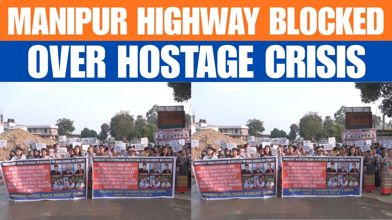 Manipur Protesters Block NH-2 Demanding Release of Six Alleged Naga Hostages