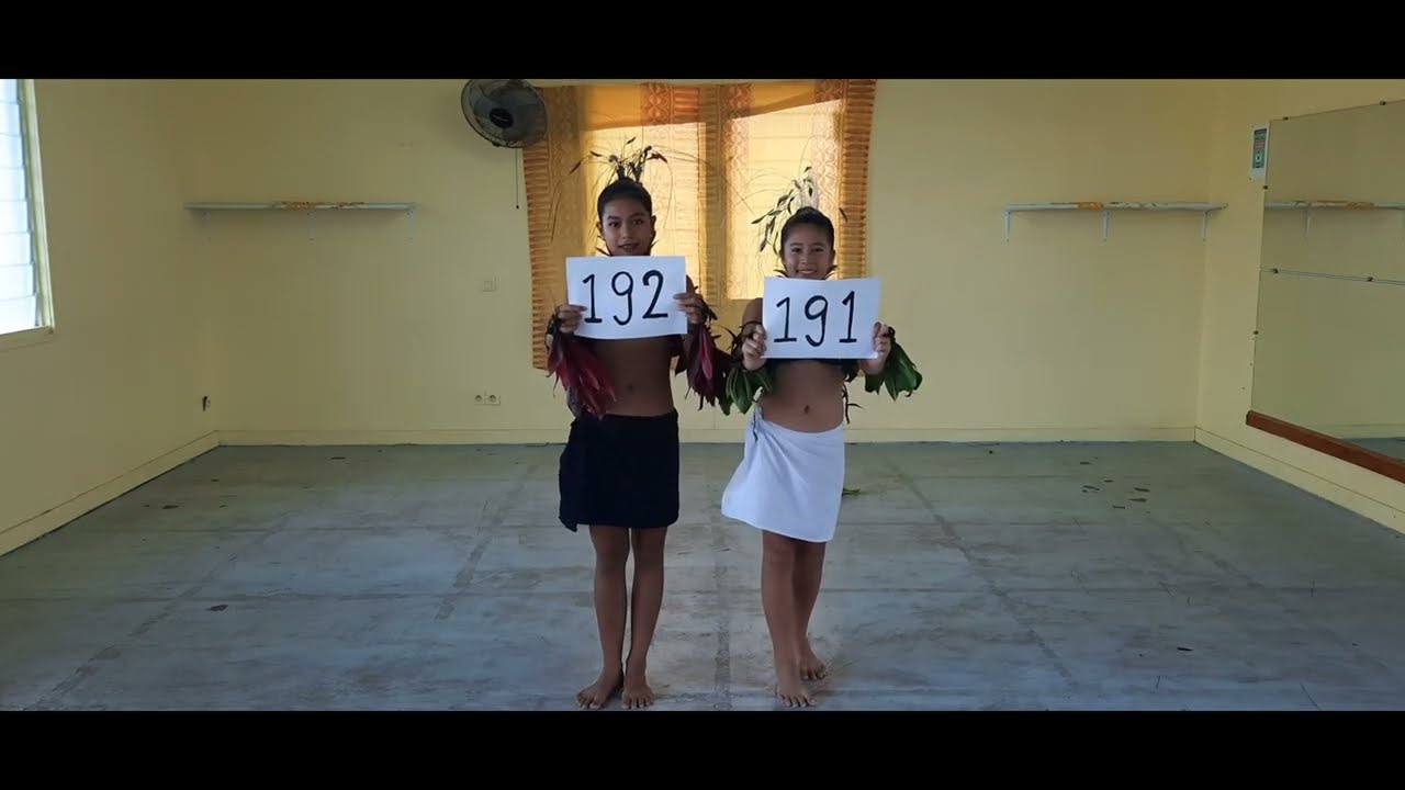 Ori tahiti competition 2022 Japan online . Anzu & Lena (10years) Duo No category 6th place.