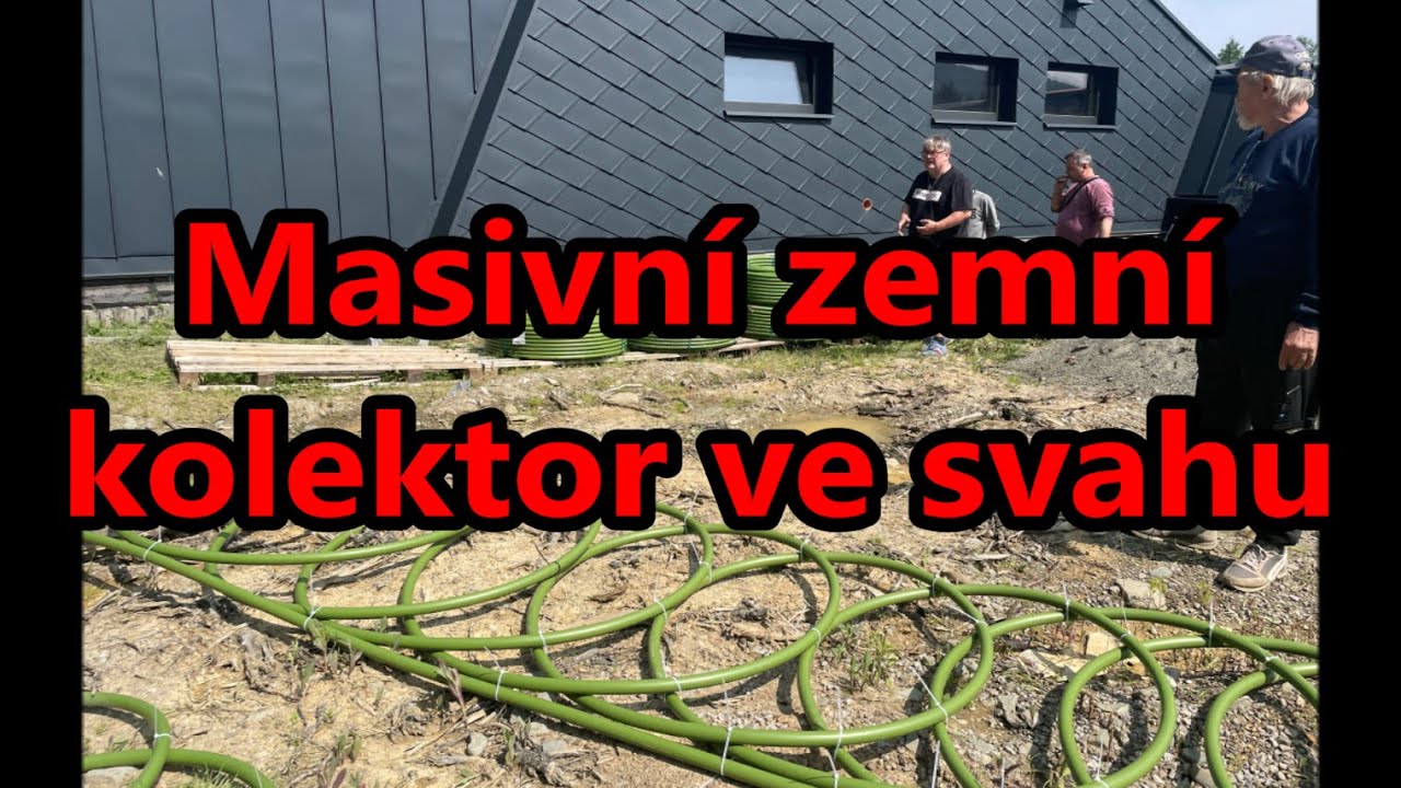 Masivní zemní kolektor ve svahu