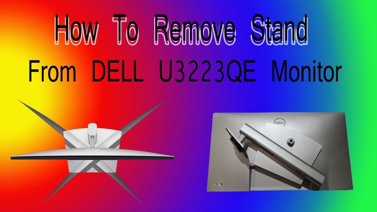 Как снять подставку с монитора Dell Ultra Sharp U3223QE 4K. Отсоединение подставки для монитора U...