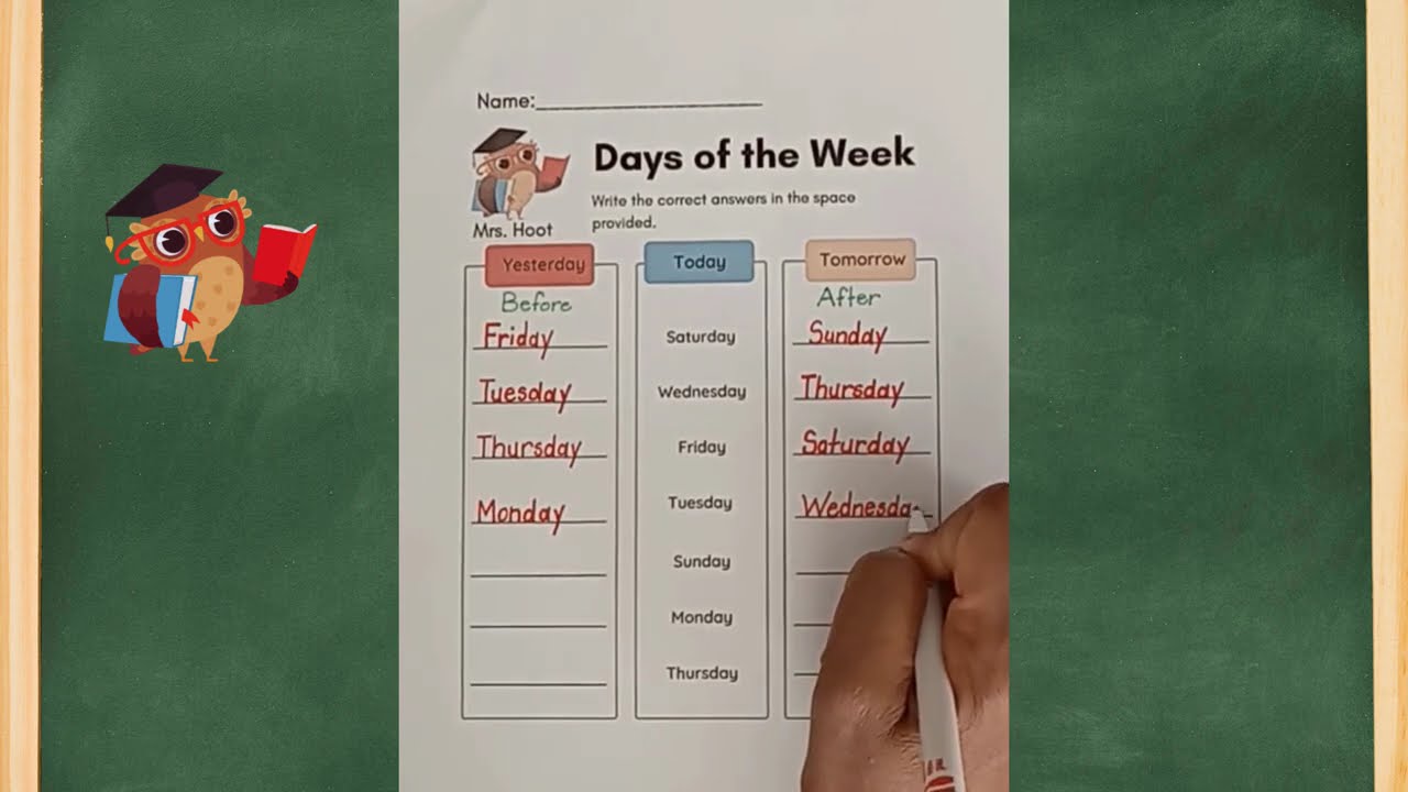 What Day Comes Before and After? | Days of the Week Learning for Kids