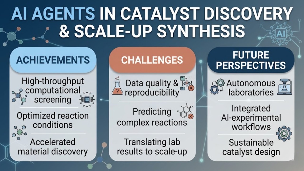 AI Agents in Catalyst Discovery and Scale-Up Synthesis: Challenges, and Future Perspectives