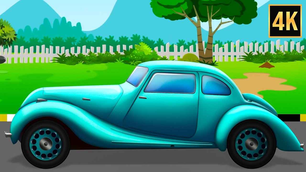 Vintage Car Formation & More Animated Vehicles Videos for Toddler