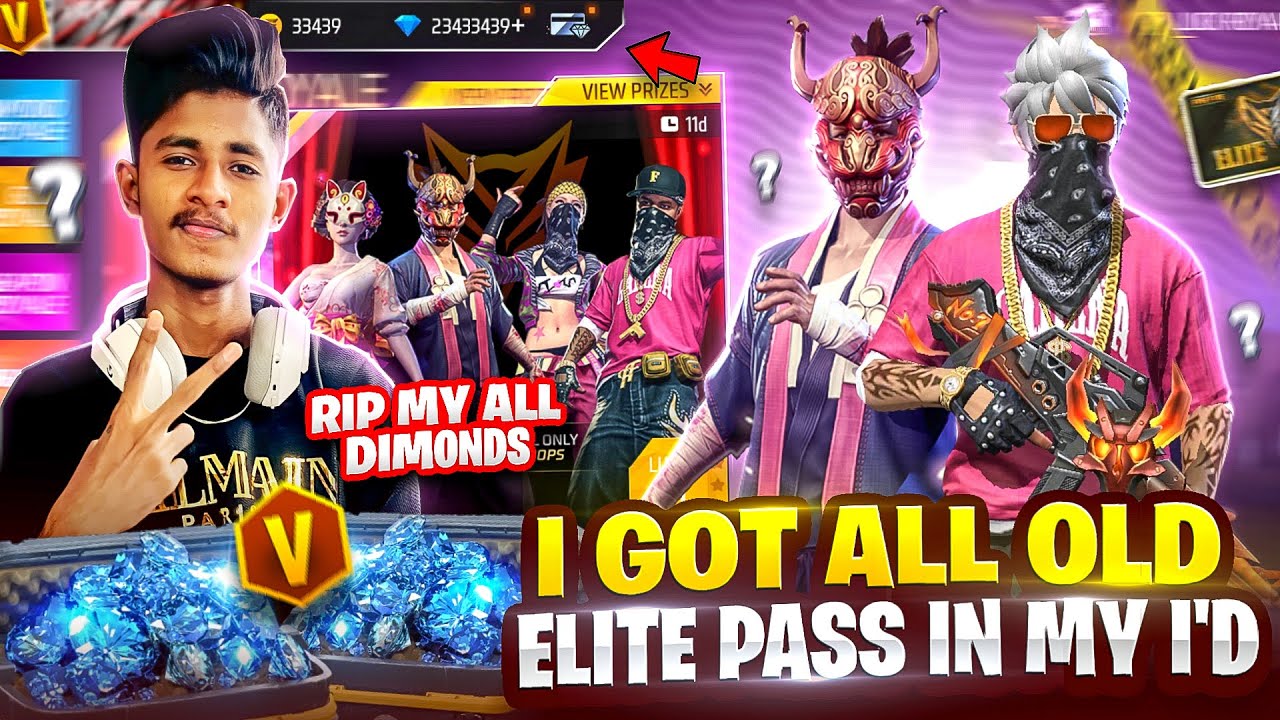 😨I Got Super Rare Old Elite Pass(S1 - S5) in My ID😱-RIP My Dimonds🤬-Garena Free Fire##hallofelites