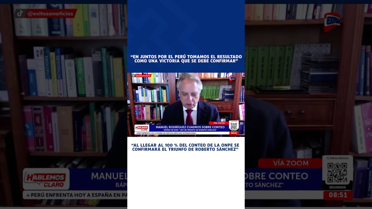 🔴🔵 Rodr&iacute;guez Cuadros sobre el conteo r&aacute;pido: &ldquo;Tomamos el resultado como una victoria por confirmar&rdquo;