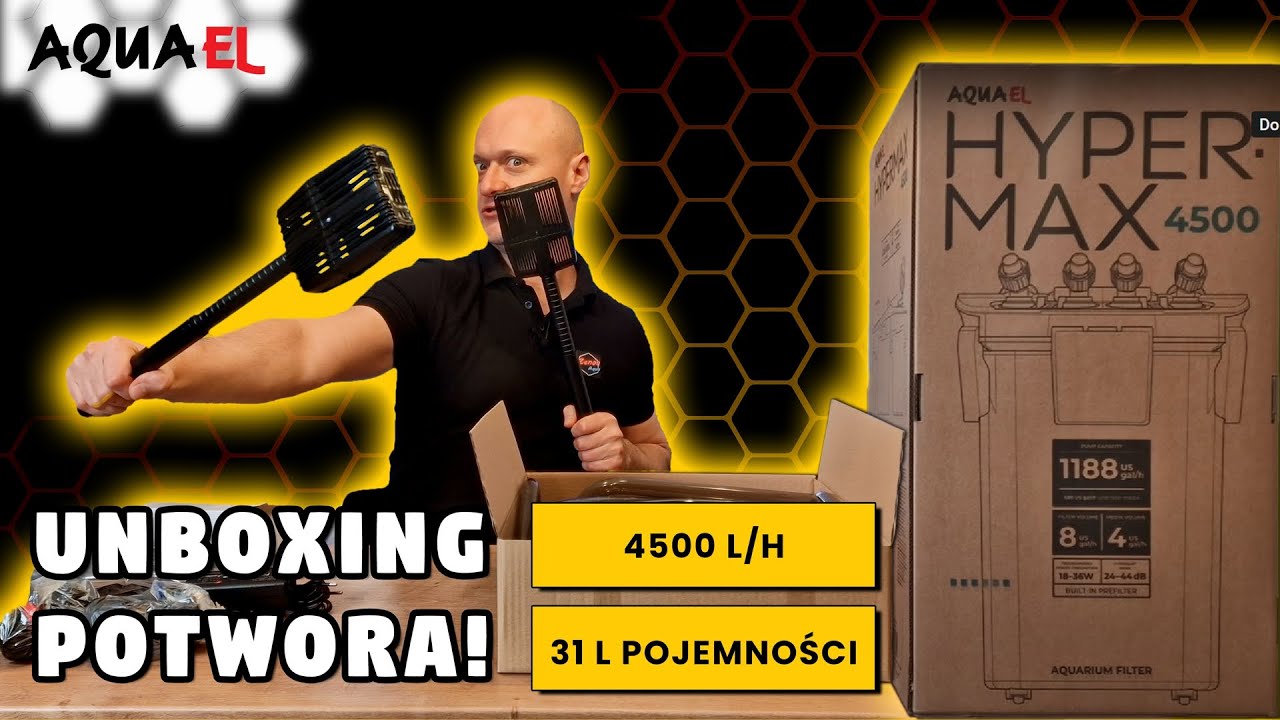 AQUAEL Hypermax 4500 zewnętrzny filtr kubełkowy - Unboxing & Test