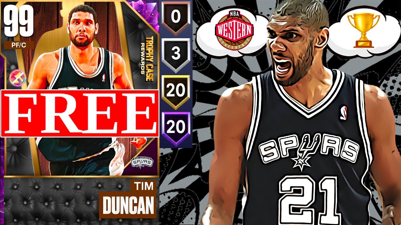 FREE TROPHY CASE REWARD DARK MATTER TIM DUNCAN GAMEPLAY! BETTER THAN JULIUS ERVING? NBA 2K23 MyTEAM