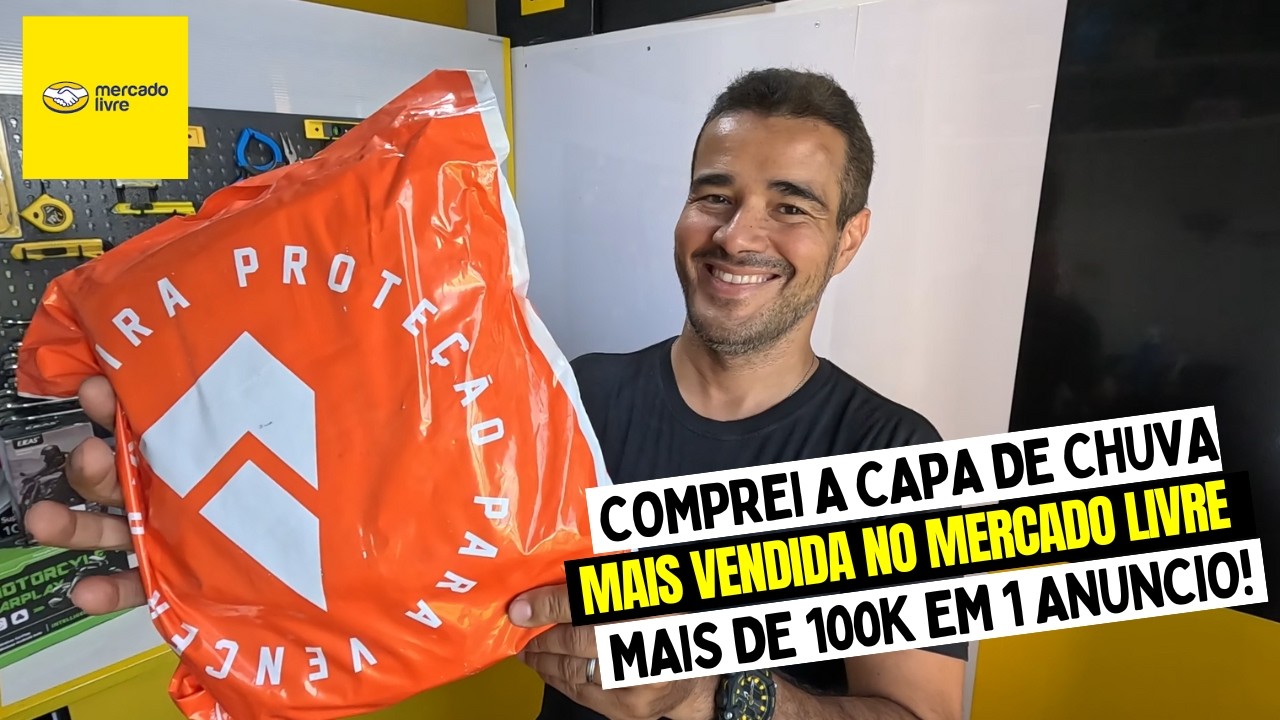 CAPA DE CHUVA PVC, ESSA É A QUE MAIS VENDE NO MERCADO LIVRE E UMA DAS MELHORES AVALIADAS