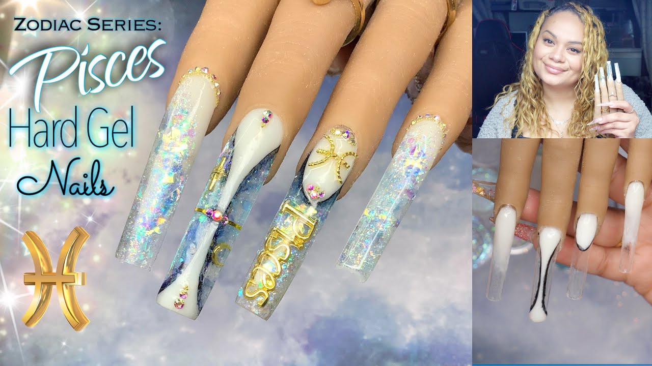 ♓︎ Zodiac Series : Pisces Nail Design | Builder Gel Nails Tutorial