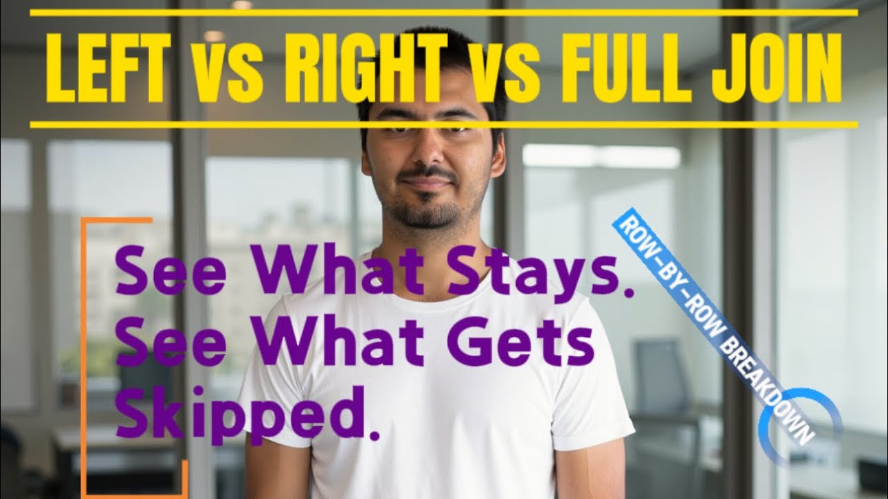 LEFT vs RIGHT vs FULL JOIN in SQL — What Stays, What Gets Skipped?