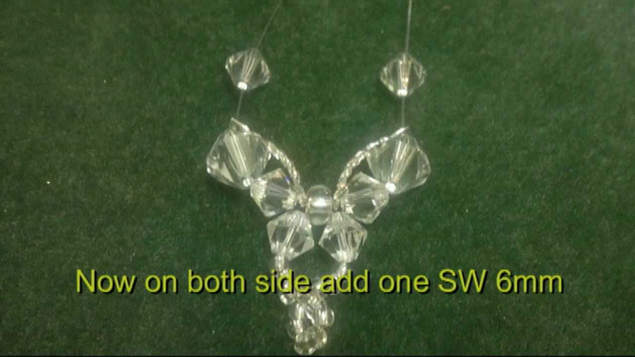Beading4perfectionists : Butterfly bracelet with Swarovski beads tutorial