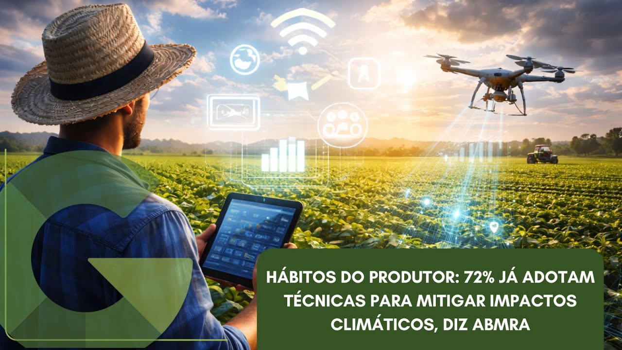 HÁBITOS DO PRODUTOR: 72% JÁ ADOTAM TÉCNICAS PARA MITIGAR IMPACTOS CLIMÁTICOS
