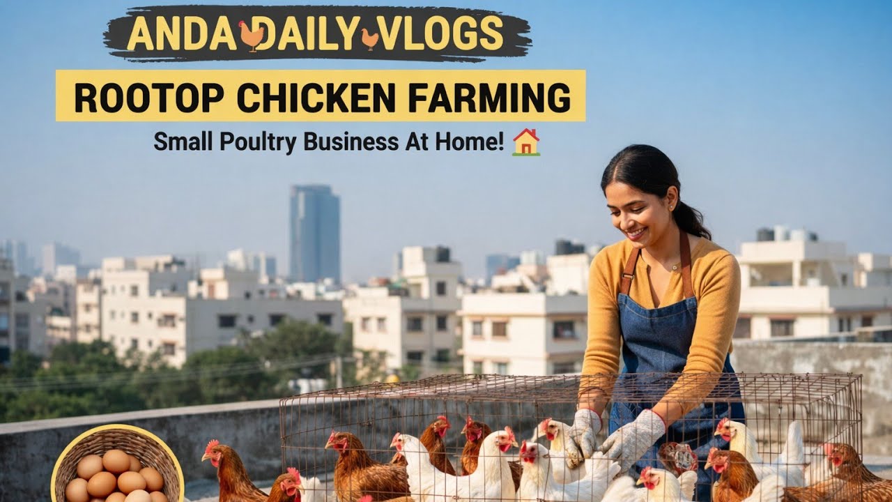 Small Poultry Farming Business Idea At Home | Chicken Farming At Rooftop | anda daily vlogs