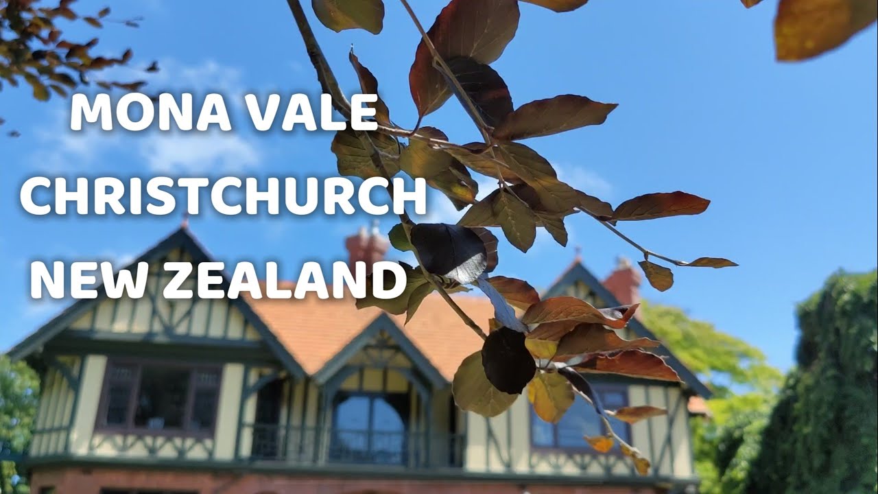 4K 🌺🌳 Stroll at Mona Vale CHRISTCHURCH NEW ZEALAND 🌺🌳