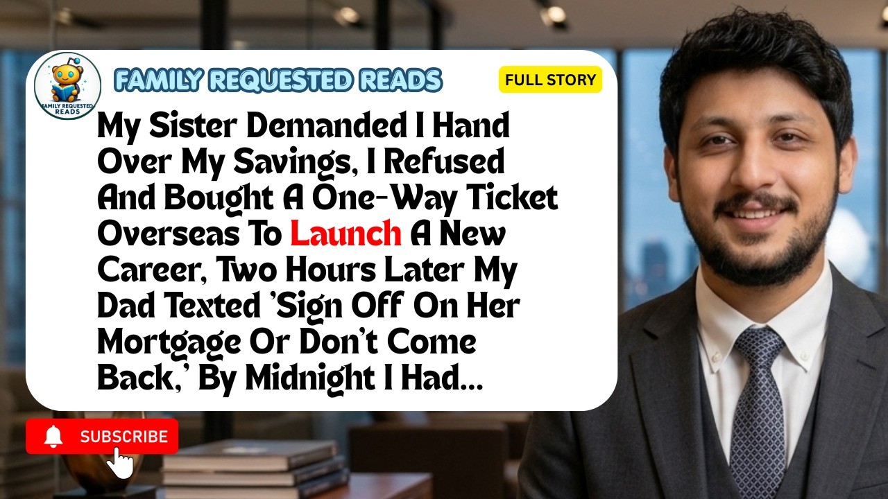 My sister demanded I hand over my savings. I refused, bought a one-way ticket overseas, and...