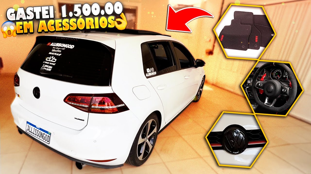 INCRÍVEL!!!😱COMPREI NOVOS ACESSÓRIOS PRO MEU GOLF GTI!💸