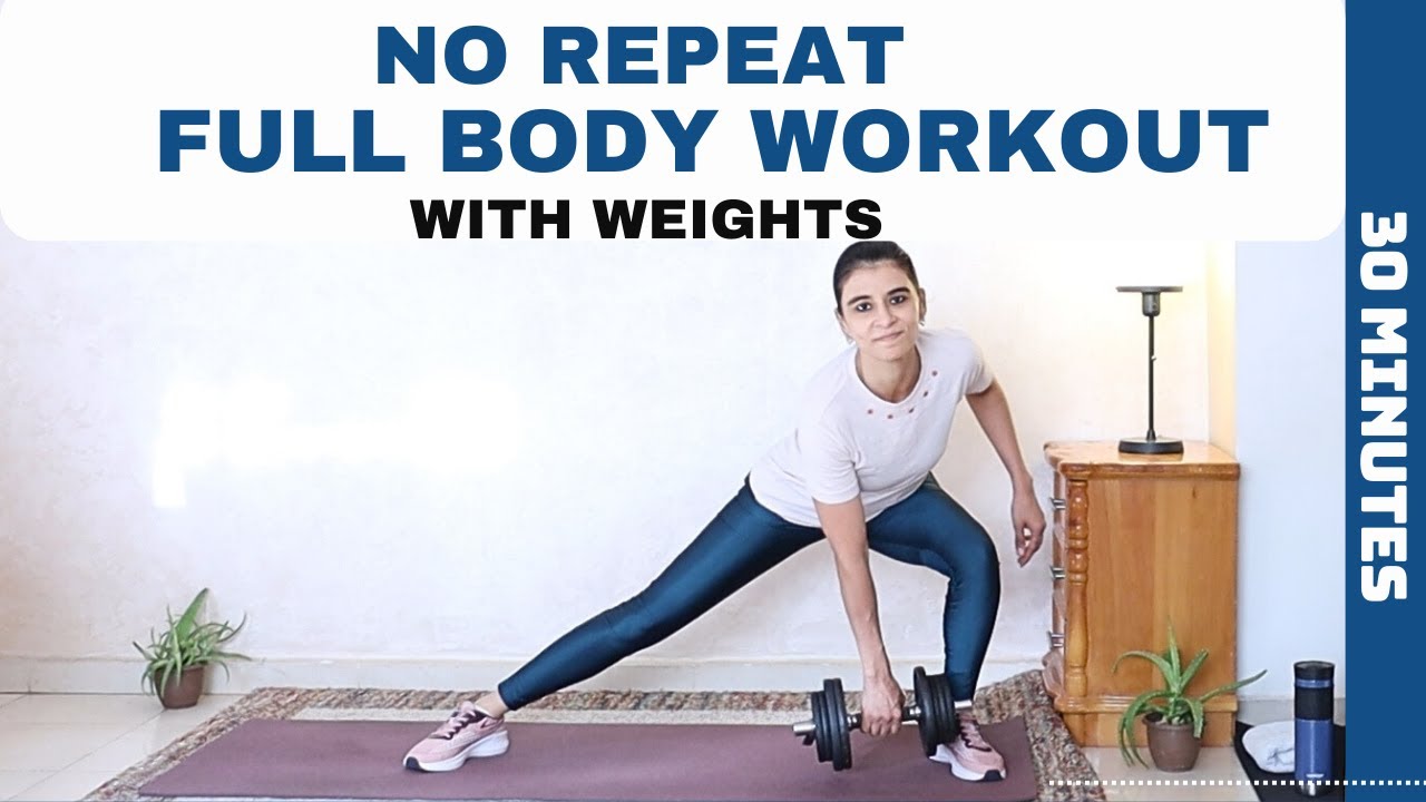 30 Min NO REPEAT Full Body Workout | Burn Fat & Build Strength at Home