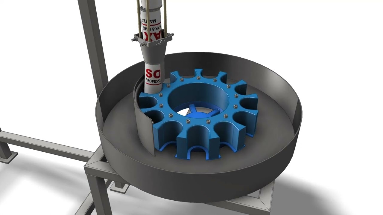 Spray Bottle Unscrambler part1 on inventor by juti na