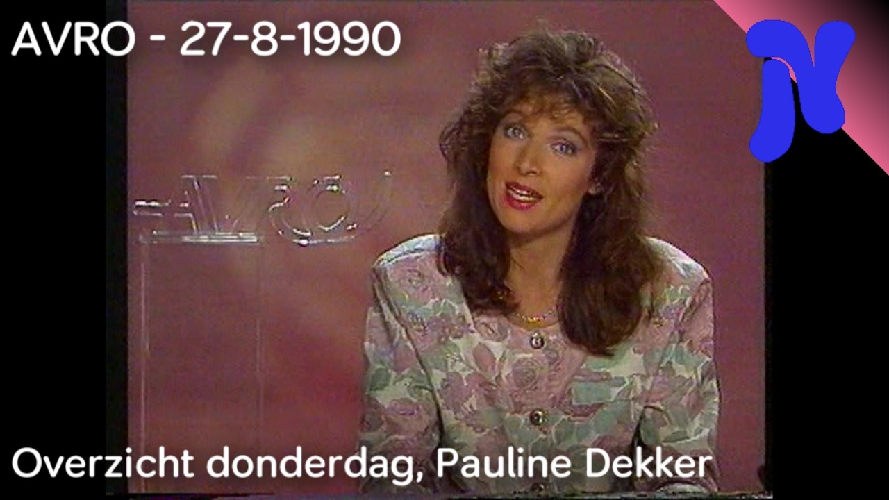AVRO - Overzicht donderdag en aankondiging Pauline Dekker (27-8-1990)