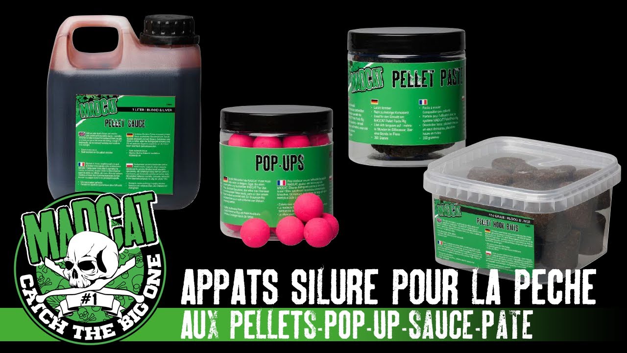 Les app&acirc;ts pour la p&ecirc;che du silure au pellet.