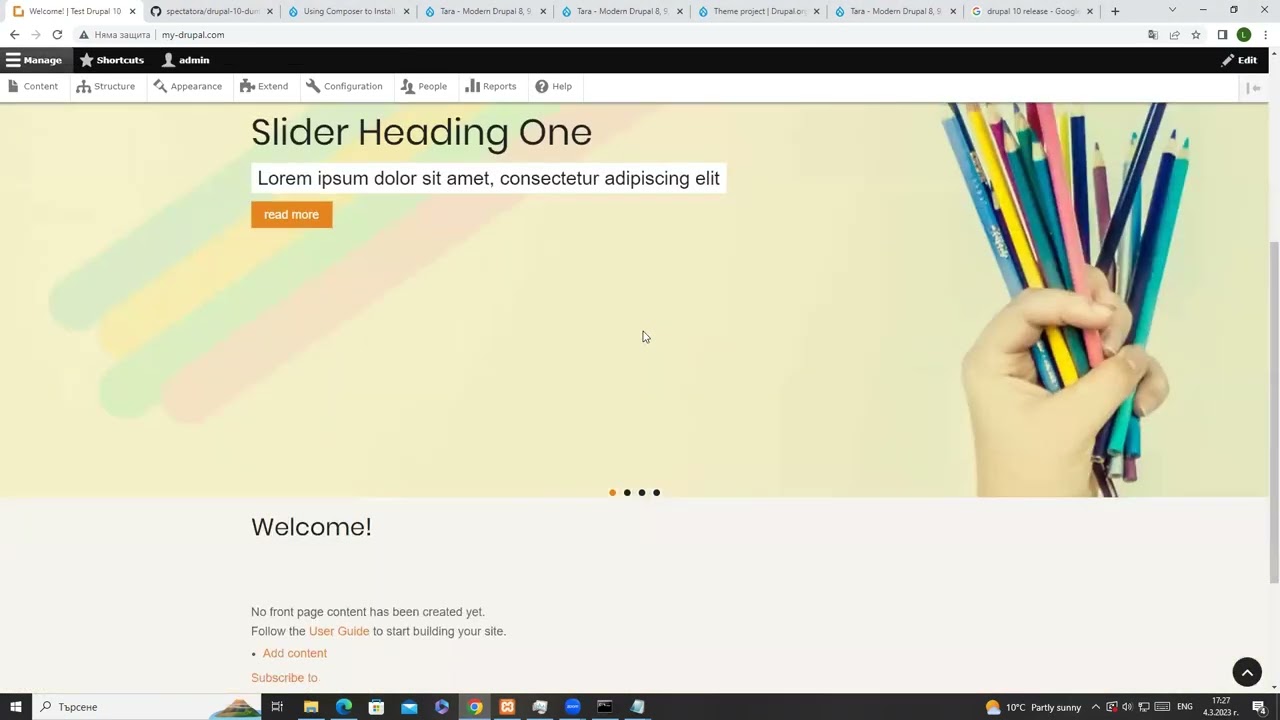 Install Drupal 10 and generate dummy content in 10 min