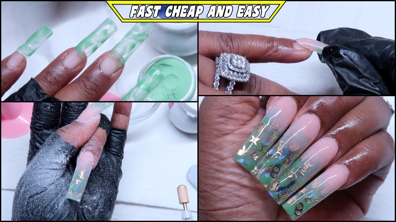 DIY How To Custom Make Pop Off Acrylic Nails Using 🚫NO CUTICLE OIL #101