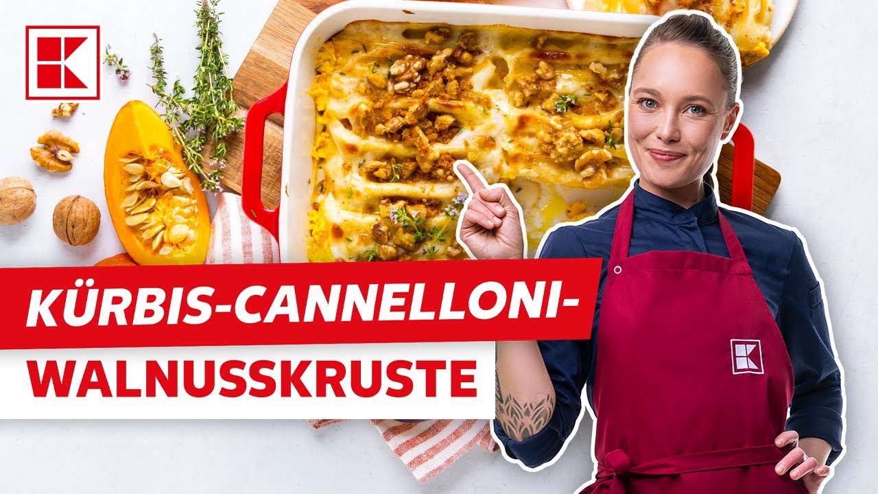 Kürbis-Cannelloni mit Béchamelsoße und Walnuss-Crunch | Kaufland