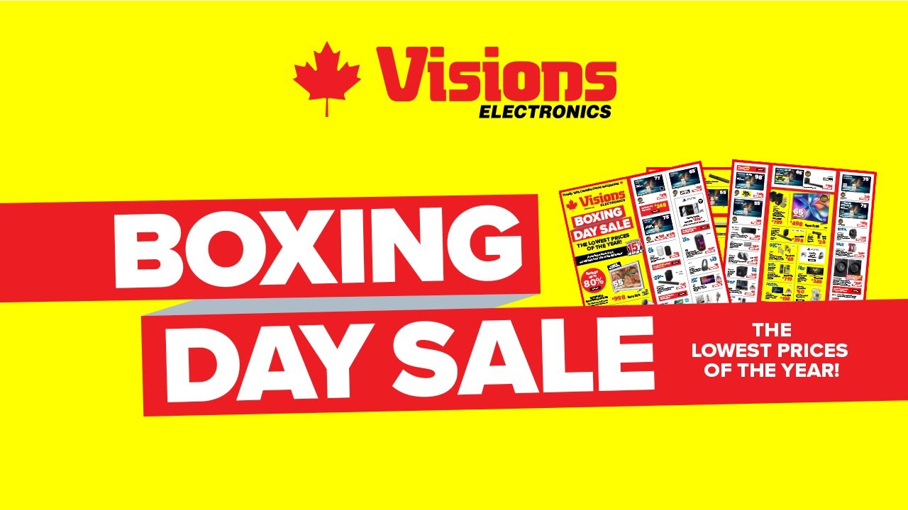 Visions Electronics Legendary Boxing Day Sale is ON NOW! Doorcrasher Deals Storewide! #boxingdaysale
