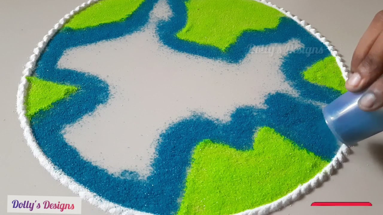 World Environment Day 2021 | Rangoli design on World Environment Day | Save Earth | Go Green