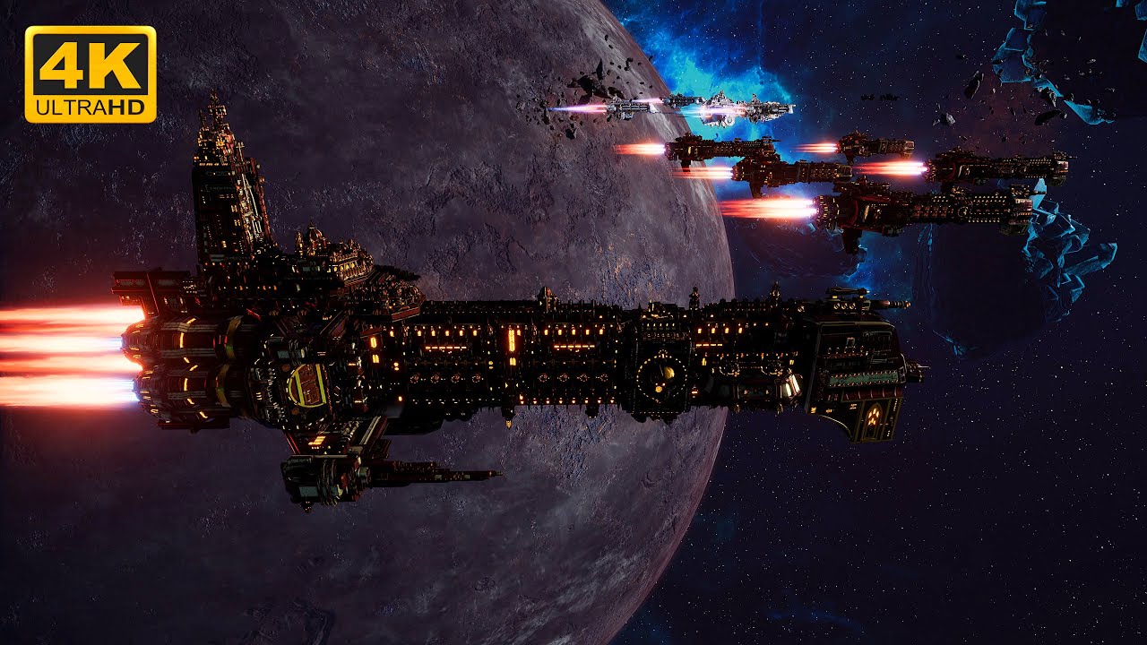 Адептус Механикус — 2 на 2, Массивная битва — качество 4K — Battlefleet Gothic Armada