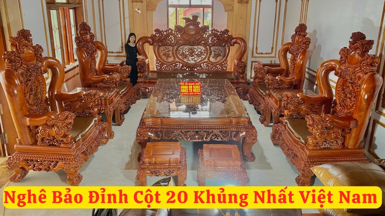 Nghê Bảo Đỉnh Cột 20 Chính thức Bàn Giao về  Đại Gia Ninh Giang Hải Dương ( đồ gỗ đồng kỵ mạnh kha )