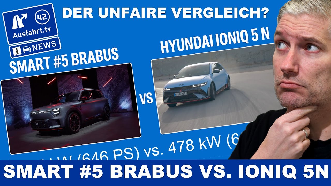 Smart #5 Brabus vs. Hyundai IONIQ 5N - der unfaire Vergleich? Autoquartett! Wer gewinnt?
