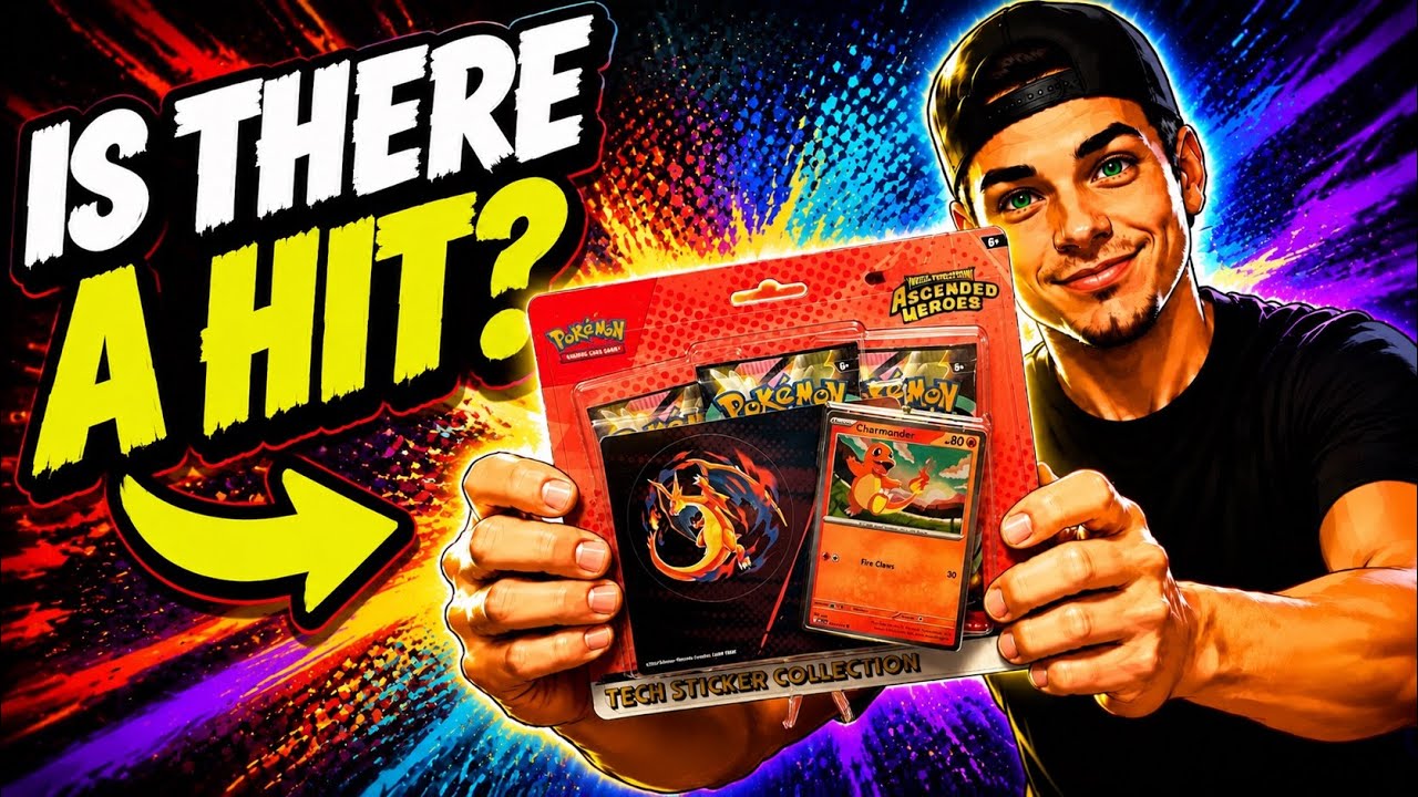 Ascended Heroes 🔥 Tech Sticker Collection Charmander 👀 NEW 3 Booster Pack Opening!!! Pokemon