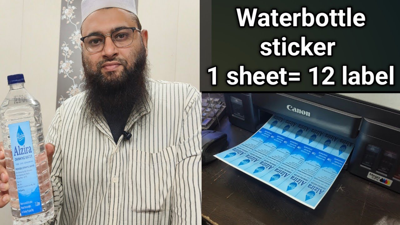Waterproof Waterbottle sticker by inktank printer #sticker #waterbottle 