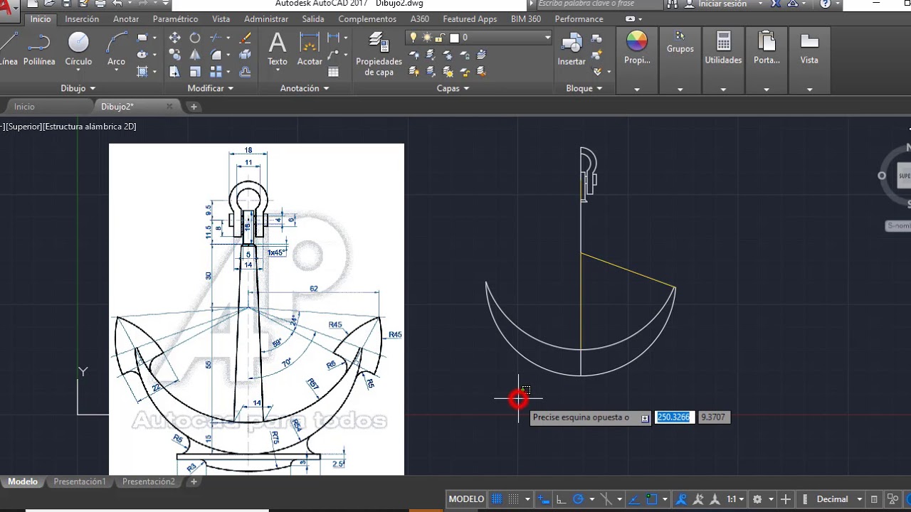 Ancla Autocad