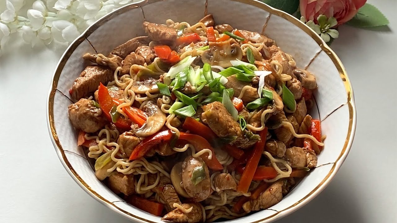 نودلز بالدجاج وصفة سهلة و سريعة و لذيذة  | This Chicken Noodles Recipe Will Be Your New Favorite