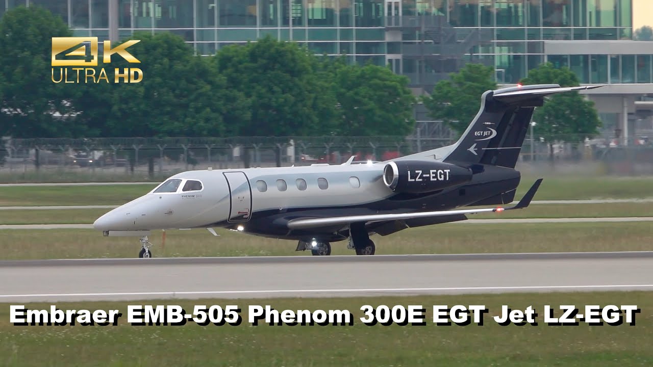 Embraer EMB-505 Phenom 300E from EGT Jet LZ-EGT arrival at Munich Airport MUC EDDM