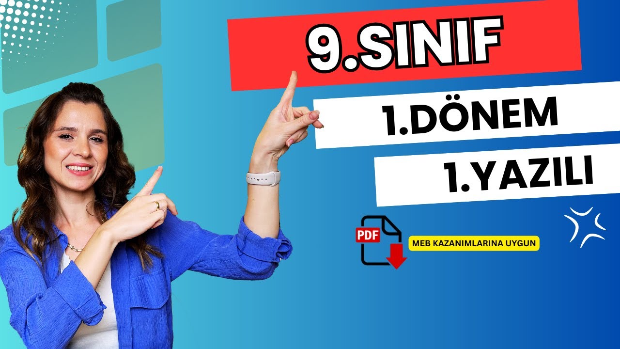 9.SINIF 1.DÖNEM 1.YAZILI SORULARI + PDF | 9.SINIF MATEMATİK