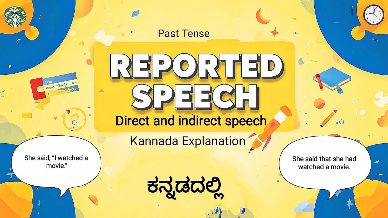 Reported Speech | Direct and Indirect Speech in Kannada | Past tense