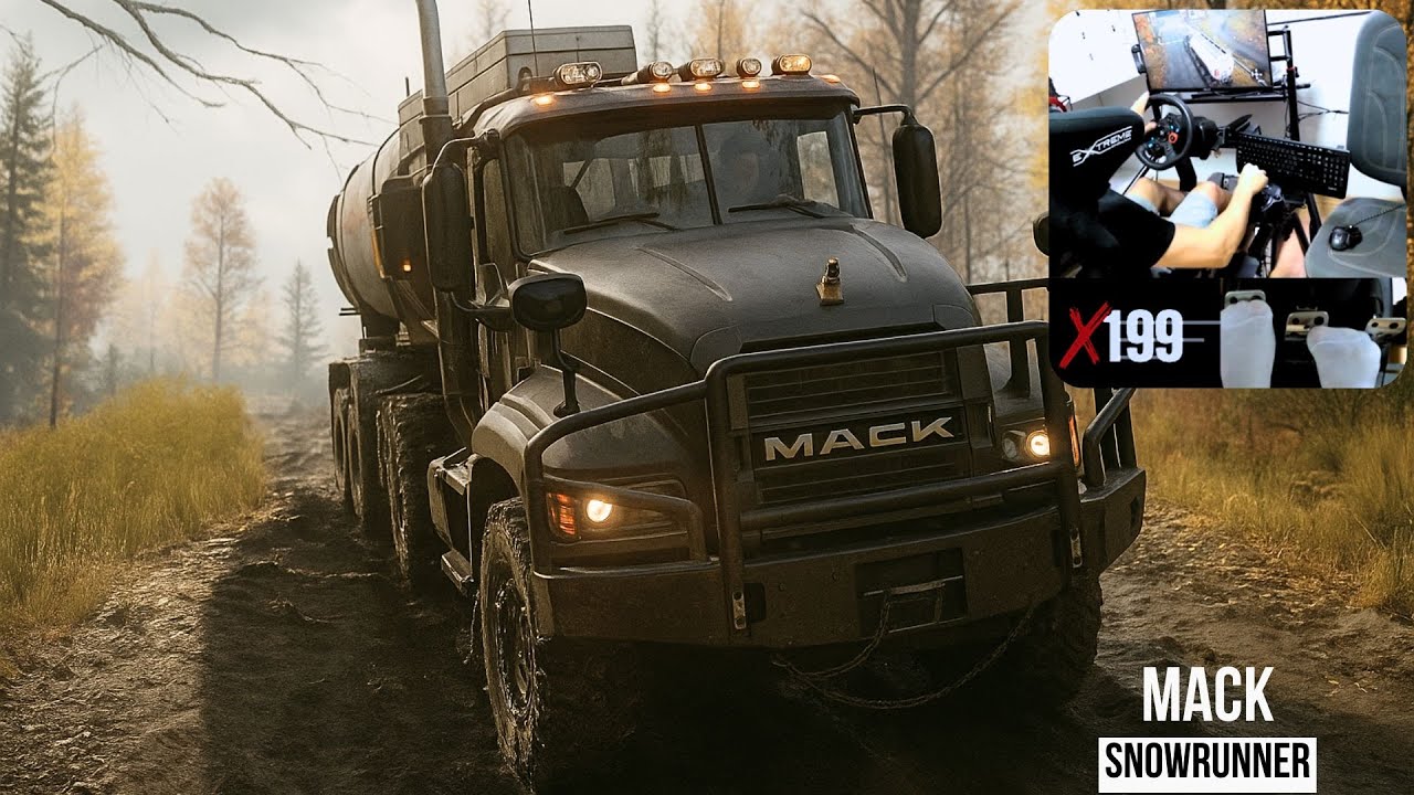 MACK M917 - SnowRunner | Logitech Steering Wheel / Shifter | 4K GamePlay