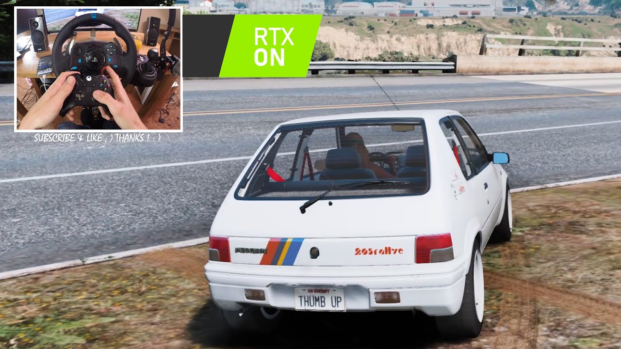 GTA V - 1991 Peugeot 205 Rallye | Logitech G29 🔥 Ray Tracing mod !