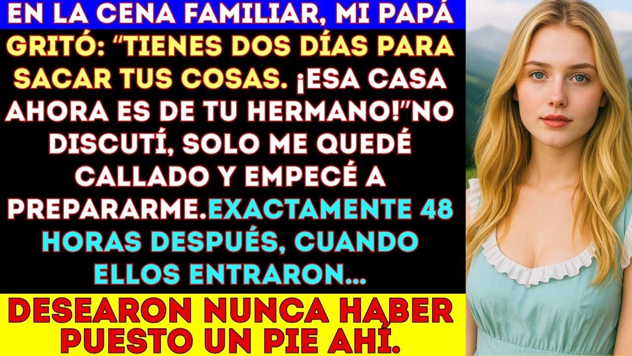 En la cena familiar, mis papás ordenaron  “Tienes dos días para sacar tus cosas…”Pero yo…#reddit
