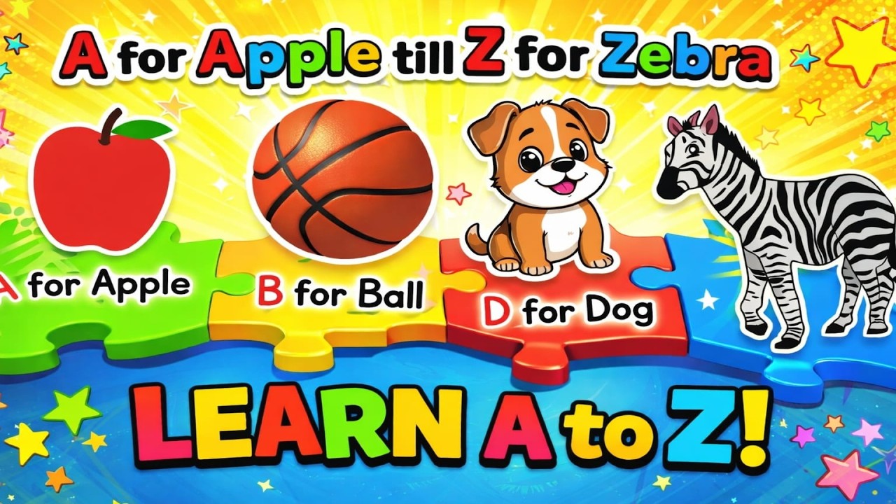 ABCD Alphabets A–Z | Learn Letters with Animals | Kids Learning Video | A for Apple | Learn ABCD |