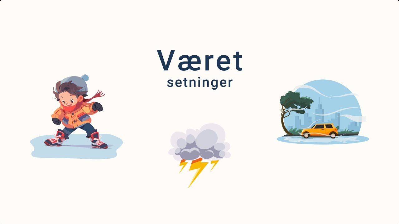 Tema: Været. Setninger
