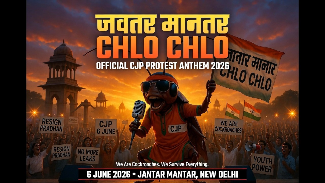जंतर मंतर चलो चलो 🪳 | CJP Protest Anthem | 6 June Delhi | Cockroach Janta Party Song 2026