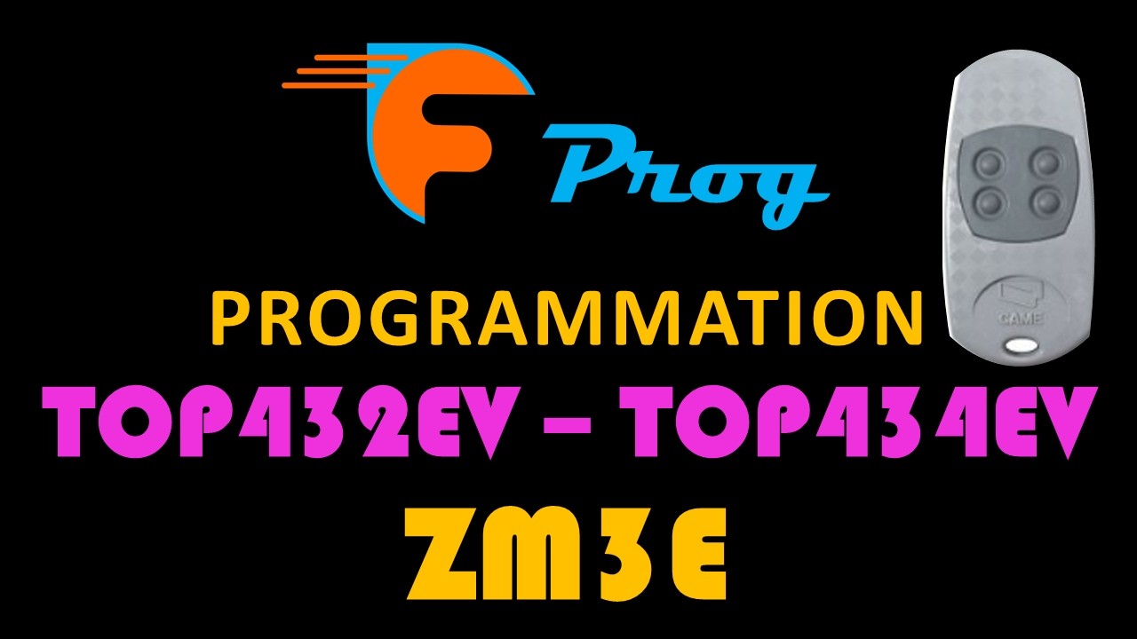 T&eacute;l&eacute;commande TOP432EV - TOP434EV sur  ZM3E CAME